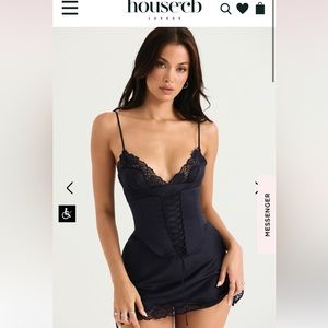 House of CB Soraya satin Slip corset dress. Sz Small/ 2-4 US. GREAT CONDITION